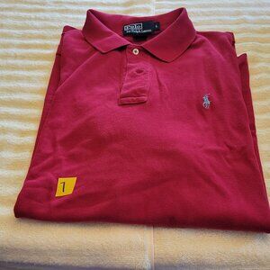 Polo Ralph Lauren, L, Red Knit, short sleeve